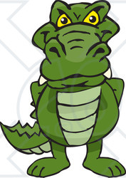 Clipart of a Happy Alligator - Royalty Free Vector Illustration
