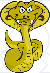 Clipart of a Cobra Snake - Royalty Free Vector Illustration
