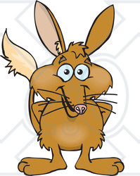 Clipart of a Happy Bilby Standing - Royalty Free Vector Illustration