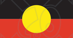 Clipart Illustration of a Red, Black And Yellow Australian Aboriginal Flag