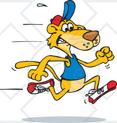 Clipart Illustration of a Fast Mountain Lion Running