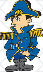 Clipart Illustration of Napoleon Bonaparte With His Hand Inside His Jacket