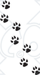 Royalty-Free (RF) Clipart Illustration of a Trail Of Black ...