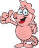 Happy Pink Seahorse Giving a Thumb up