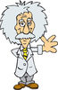 Senior Scientist Albert Einstein Waving