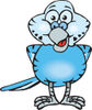 Happy Blue Budgie Parakeet Bird