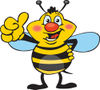 Happy Bee Giving a Thumb up