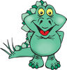 Happy Green Steagosaur Dinosaur