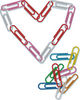 Heart Made Of Pink, Red And White Paperclips
