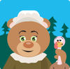 Teddy Bear Pilgrim Character Holding A Thanksgiving Turkey