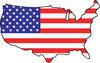Map Of The Continental United States With A Stars And Stripes Pattern