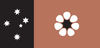 Brown, White And Black Northern Territory Flag With Southern Cross Stars