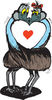 Passionate Emu Couple Smooching Around A Heart