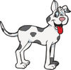 Spotted Cloned Harlequin Great Dane Dog With A Dalmatian Coat Pattern