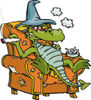 Dragon Sitting In A Chair And Smoking Dope