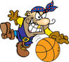 Pirate Guy Playing Basketball