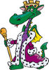 King Green Dragon Wearing A Purple Robe