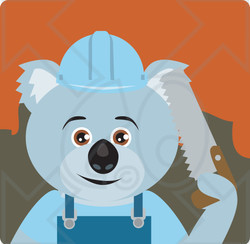 Clipart Illustration of a Koala Bear Lumberjack Character