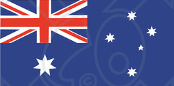Clipart Illustration of The Flag Of Australia