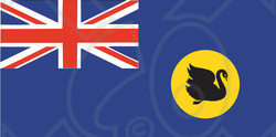 Clipart Illustration of a Swan On The Western Australia Flag