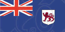 Clipart Illustration of a Blue Tasmania Flag With A Red Lion