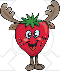 Royalty-Free (RF) Clipart Illustration of a Strawberry Moose